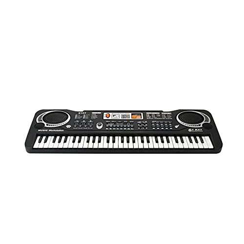 conpoir 61 Teclas Órgano electrónico USB Teclado Digital Piano Instrumento Musical Juguete para niños con micrófono