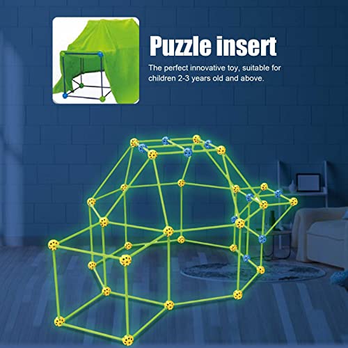 Construye tu cabaña, Construction Fort Building Kit para Niños,Tienda Campaña Infantil, Casitas para Niños, Casa Juguete, Juguetes Educativos STME para Niños y Niñas, 87/100 Piezas