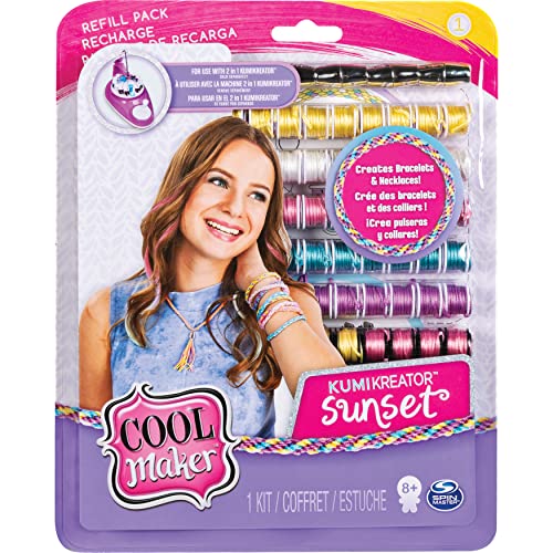 Cool Maker 6038304 Kumi Fashion Set para crear hasta 12 pulseras con KumiKreator + 6045486-recharges Fashion Pack small-kumi Kreator Loisirs Creatif, 6045486, MULTICOULEUR