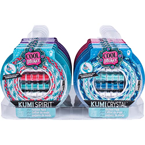 Cool Maker 6038304 Kumi Fashion Set para crear hasta 12 pulseras con KumiKreator + 6045486-recharges Fashion Pack small-kumi Kreator Loisirs Creatif, 6045486, MULTICOULEUR