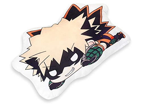 CoolChange Almohada Chibi para los Fans de My Hero Academia | cojín Decorativo con Motivo de Katsuki Bakugo