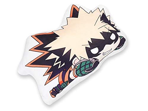 CoolChange Almohada Chibi para los Fans de My Hero Academia | cojín Decorativo con Motivo de Katsuki Bakugo