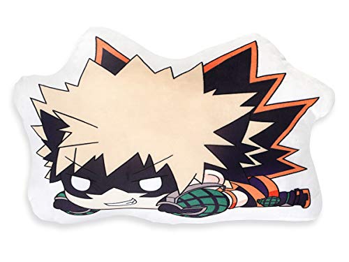 CoolChange Almohada Chibi para los Fans de My Hero Academia | cojín Decorativo con Motivo de Katsuki Bakugo