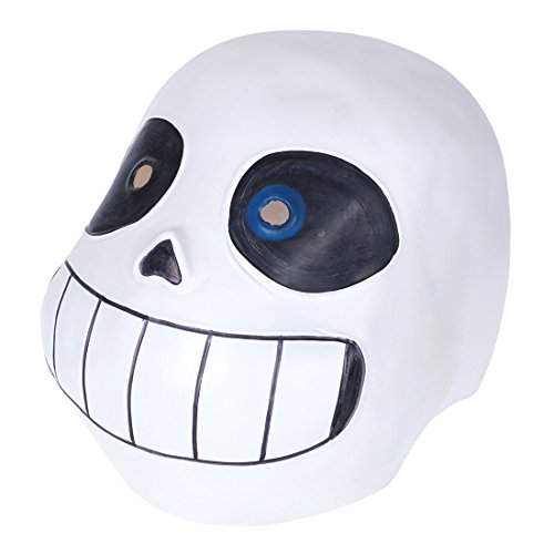 CoolChange Máscara de Calavera de látex para los Fans de Undertale | Modelo: Sans con Ojo Azul