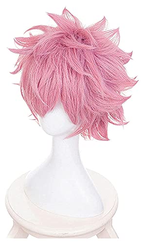 Cosplay Boku no Hero Academia Mina Ashido peluca Cosplay traje mi héroe Academia hombres mujeres corto pelo sintético partido juego de rol Pelucas belleza