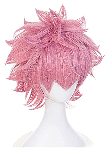 Cosplay Boku no Hero Academia Mina Ashido peluca Cosplay traje mi héroe Academia hombres mujeres corto pelo sintético partido juego de rol Pelucas belleza