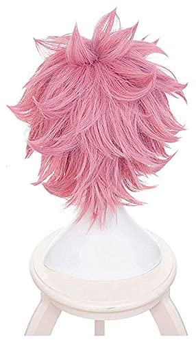 Cosplay Boku no Hero Academia Mina Ashido peluca Cosplay traje mi héroe Academia hombres mujeres corto pelo sintético partido juego de rol Pelucas belleza