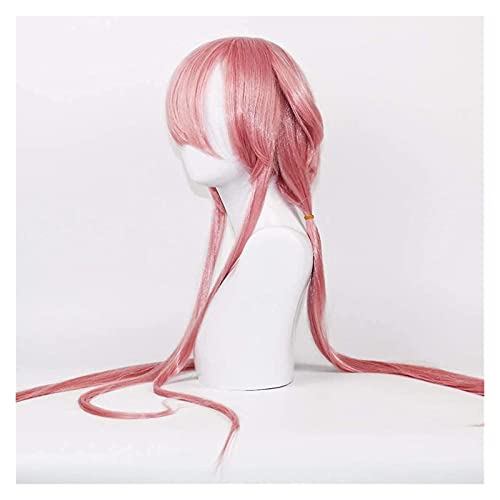 Cosplay Vevefhuang el futuro diario Yuno Gasai 80 cm largo rosa recta anime Cosplay peluca mirai Nikki barato pelo sintético Pelucas belleza