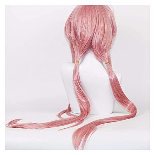 Cosplay Vevefhuang el futuro diario Yuno Gasai 80 cm largo rosa recta anime Cosplay peluca mirai Nikki barato pelo sintético Pelucas belleza