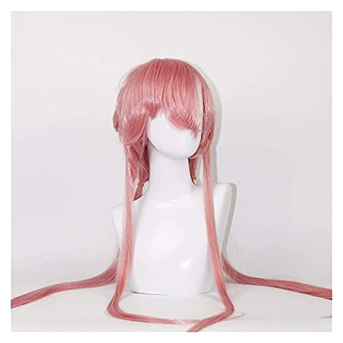 Cosplay Vevefhuang el futuro diario Yuno Gasai 80 cm largo rosa recta anime Cosplay peluca mirai Nikki barato pelo sintético Pelucas belleza