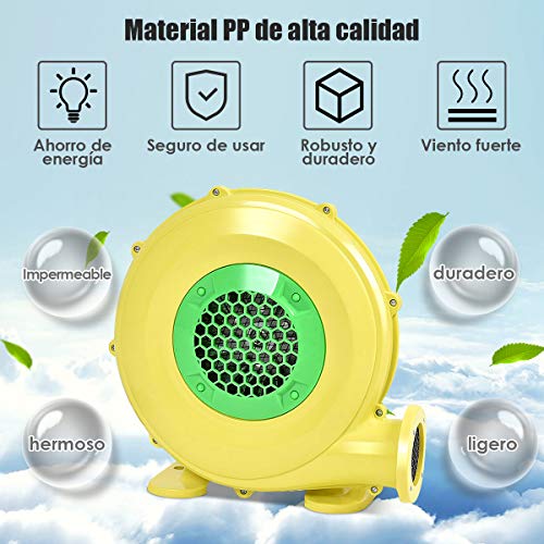 COSTWAY 450W Soplador para Castillo Hinchable Ventilador de Aire Eléctrico para Juguetes Inflables