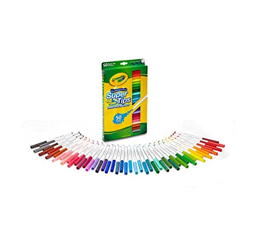 Crayola 58-5050 Super Tips Lavable Marker, Paquete de 50