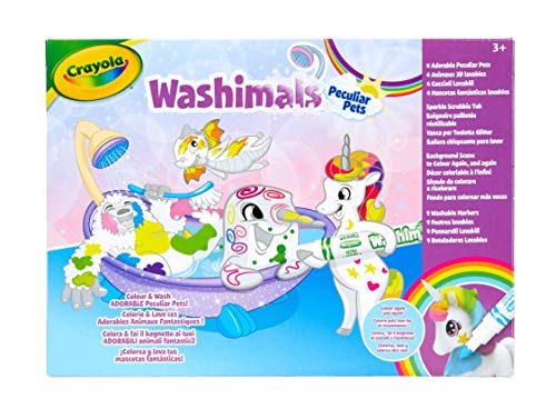 Crayola-74-7354 Washimals Animas Fantasticos, multicolor, Talla Única (74-7354) , color/modelo surtido