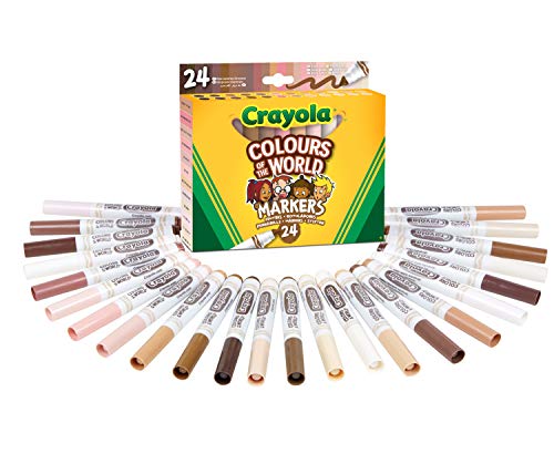 CRAYOLA Colours of The World - Rotuladores en 24 Colores Especialmente diseñados para representar a Personas de Todo el Mundo 58-7804