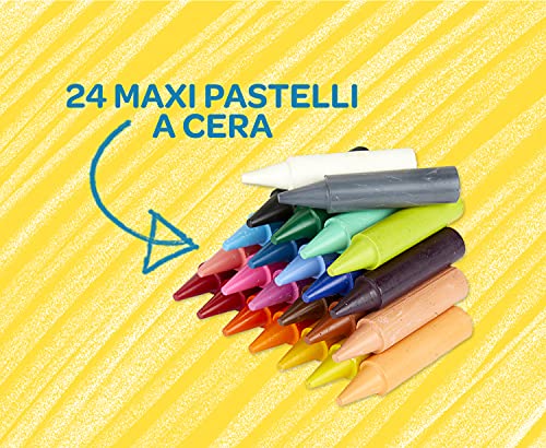 Crayola Mini Kids-24 Crayons Disney Bote 24 Ceras Kids Jumbo 7x9, Multicolor, 1 Pack (Nomaco 0784) , Modelos/colores Surtidos, 1 Unidad