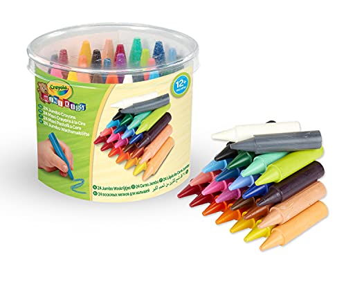 Crayola Mini Kids-24 Crayons Disney Bote 24 Ceras Kids Jumbo 7x9, Multicolor, 1 Pack (Nomaco 0784) , Modelos/colores Surtidos, 1 Unidad