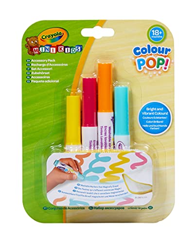 Crayola – Recarga 4 rotuladores Colour Pop – Rotuladores lavables – a partir de 18 meses