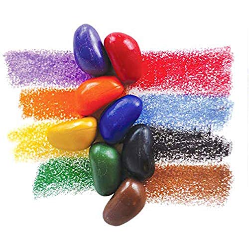 Crayon Rocks - Lápices de colores Soya para niños - no tóxicos [estimulante el mango de lápiz] - tiza duradera en una bolsa de muselina - 8, 16 o 32 colores naturales encerables - dibuje en papel y tela (32(Treinta y dos) Lapices)