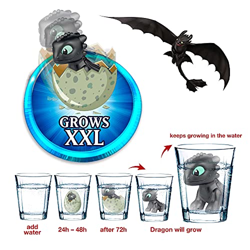 Craze 13328 growing hatc de conmutación Dreamworks Dragons XXL, colores surtidos, multicolor