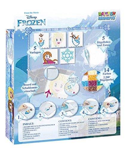 Craze 54353 – Rainbow beadys cuentas Set Creativo Disney Frozen Incluye Accesorios 2200 perlas, color azul , color/modelo surtido