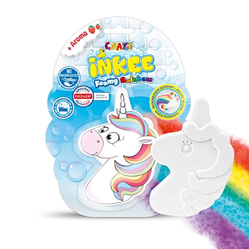 CRAZE INKEE Bombas baño para niños Arcoiris Perfumada, Juego de Unicornio o Nube. juguetes baño espumosas Multi Color para Bañera o Piscina de Niños con olor a Fresas, Multicolor (22511)