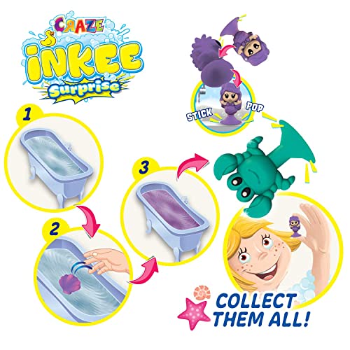 CRAZE INKEE Bombas Baño para Niños, diferentes figuras, bombas de baño aromaticas y espumosas, juguetes baño de Regalo Sorpresa dentro, Multicolor (22481)