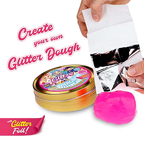 CRAZE Magic Dough Expert Glitzy 35450 - Plastilina para niños (70 g, efecto brillante)