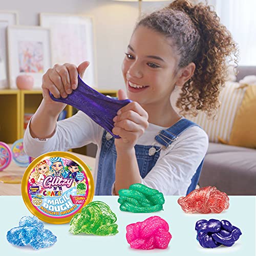 CRAZE Magic Dough Expert Glitzy 35450 - Plastilina para niños (70 g, efecto brillante)