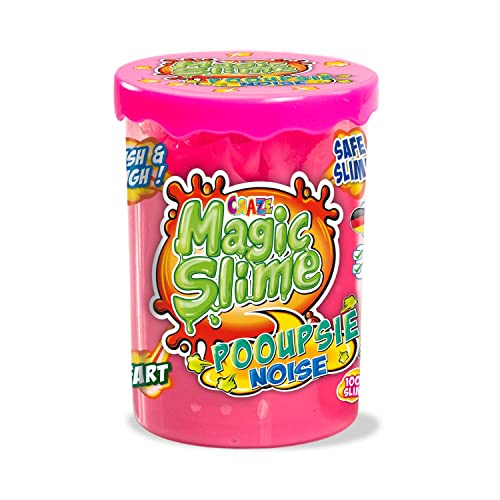 CRAZE Magic POOUPSIE Noise XL-Juego de Slime para muñecas (3 x 100 g), Color carbón (31049)