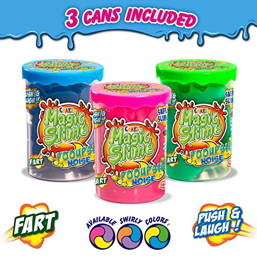 CRAZE Magic POOUPSIE Noise XL-Juego de Slime para muñecas (3 x 100 g), Color carbón (31049)