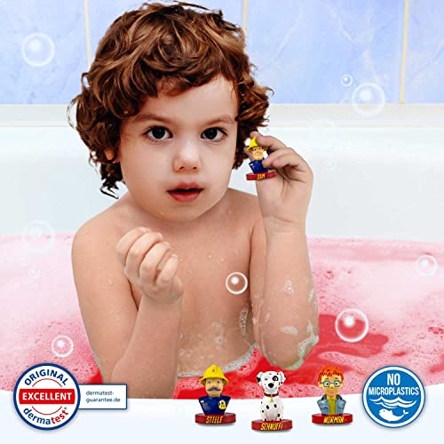 CRAZE- Pack 3 Bombas Infantiles de Sam el Bombero con Juguete Regalo Sorpresa figurita cuño. Lote de 3 Sales de Baño Espumosas para Bañera o Piscina de Niños con Olor a Fresa, Multicolor (29442)