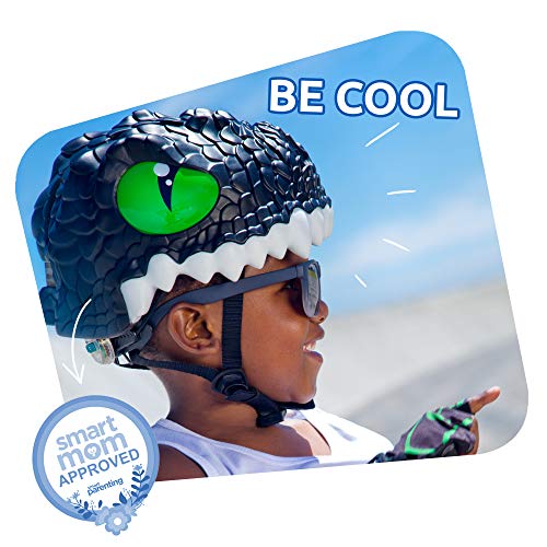 Crazy Safety Casco de Bici para niños | Casco de Bici para niños y niñas pequeños, niños y niñas patinetes eléctricos, triciclos, Skateboarding y bicis | Casco Ciclismo Animales niño (Red Dragon)