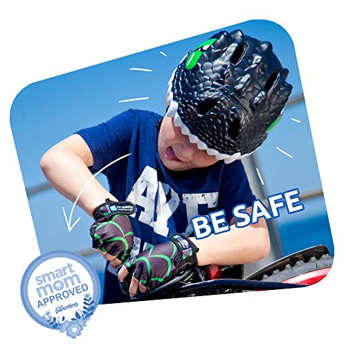 Crazy Safety Casco de Bici para niños | Casco de Bici para niños y niñas pequeños, niños y niñas patinetes eléctricos, triciclos, Skateboarding y bicis | Casco Ciclismo Animales niño (Red Dragon)