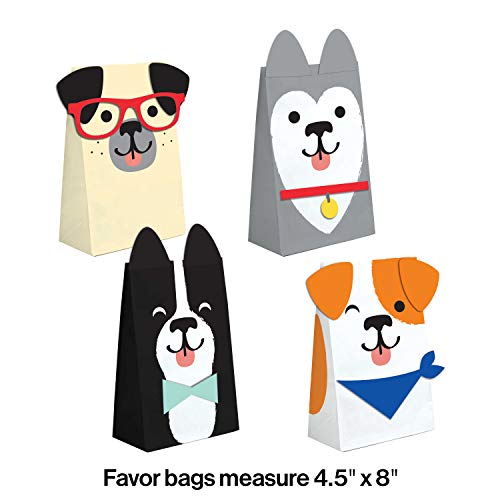 Creative Converting PC336663 - Bolsas de papel con forma de perros, 8 unidades, multicolor