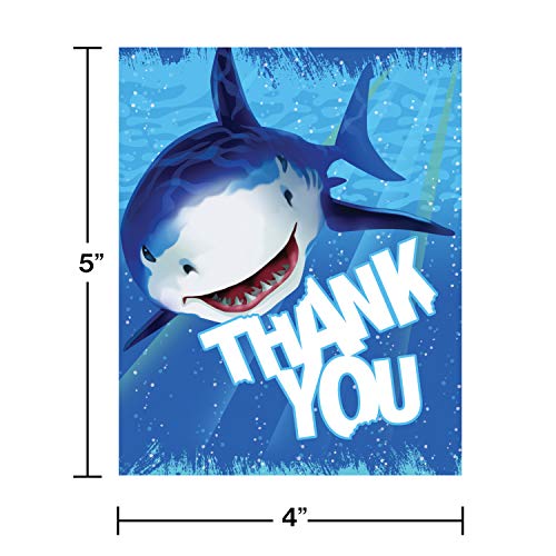 Creative Converting Shark Splash 8 Count Thank You Cards