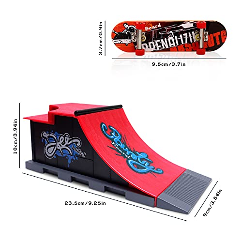 CS COSDDI Mini Finger Skateboard y Ramp Set de accesorios (C)