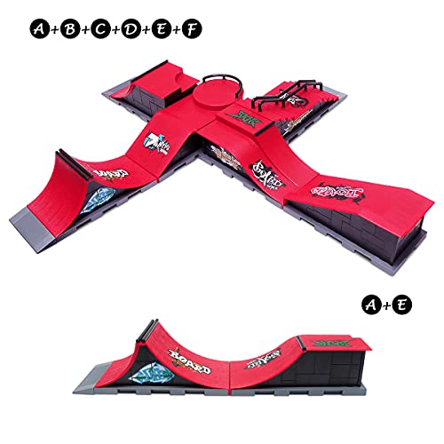 CS COSDDI Mini Finger Skateboard y Ramp Set de accesorios (C)