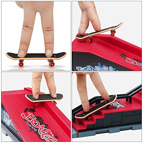 CS COSDDI Mini Finger Skateboard y Ramp Set de accesorios (C)