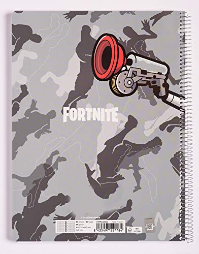 Cuaderno Tapa Polipropileno A4 5X5 Microperforado Fortnite