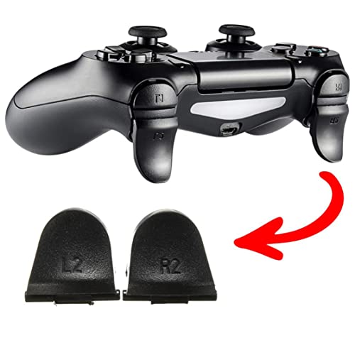 CUCUFA Piezas de Repuesto del Controlador PS4 L1 L2 R1 R2 Botón 2 resortes Black PS4 Controlador Accesorios de reemplazo 6pcs