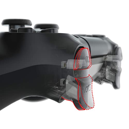 CUCUFA Piezas de Repuesto del Controlador PS4 L1 L2 R1 R2 Botón 2 resortes Black PS4 Controlador Accesorios de reemplazo 6pcs