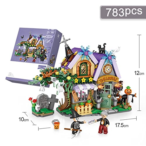 Cxcdxd Juego de Bloques de construcción navideños, Kits de construcción de Casas de Elfos navideños para niños, Compatible con Lego, Modelo de Arquitectura de casa Modular, Regalos de Juguete par