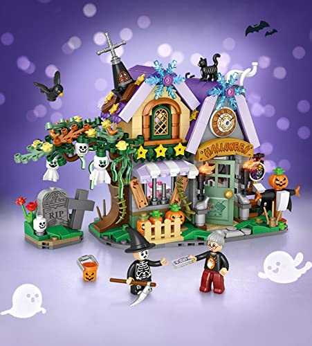 Cxcdxd Juego de Bloques de construcción navideños, Kits de construcción de Casas de Elfos navideños para niños, Compatible con Lego, Modelo de Arquitectura de casa Modular, Regalos de Juguete par