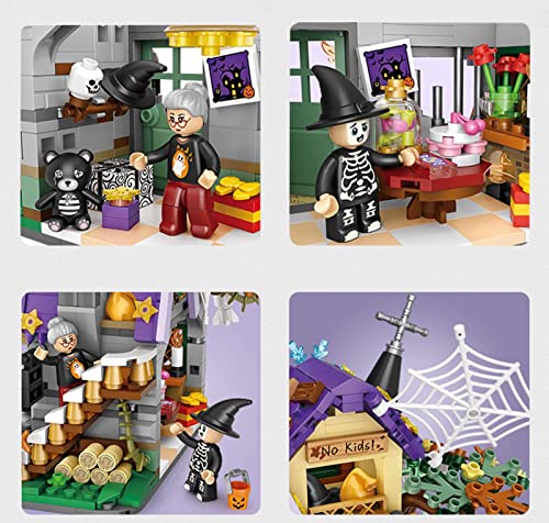 Cxcdxd Juego de Bloques de construcción navideños, Kits de construcción de Casas de Elfos navideños para niños, Compatible con Lego, Modelo de Arquitectura de casa Modular, Regalos de Juguete par