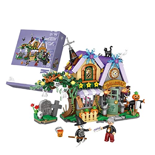 Cxcdxd Juego de Bloques de construcción navideños, Kits de construcción de Casas de Elfos navideños para niños, Compatible con Lego, Modelo de Arquitectura de casa Modular, Regalos de Juguete par