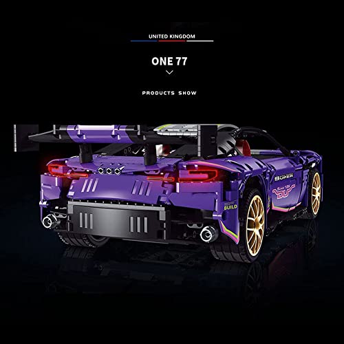 Cxcdxd Juegos de Autos Deportivos para Aston Martin One 77, 2268Pcs 1:14 Super Racing Car construcción clásicos, Regalo Adultos y niños Juego Compatible con Lego Technic