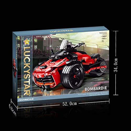 Cxcdxd Technic Triciclo Motocicleta Kit de Bloques de construcción, Technic Triciclo Modelo de Motocicleta Kit, 903+ Bloques de sujeción compatibles con Lego Technic