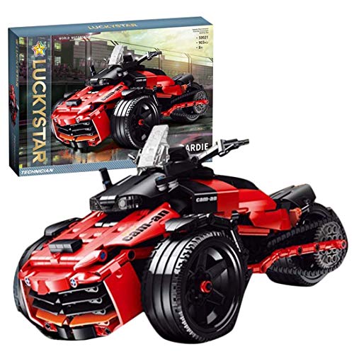 Cxcdxd Technic Triciclo Motocicleta Kit de Bloques de construcción, Technic Triciclo Modelo de Motocicleta Kit, 903+ Bloques de sujeción compatibles con Lego Technic