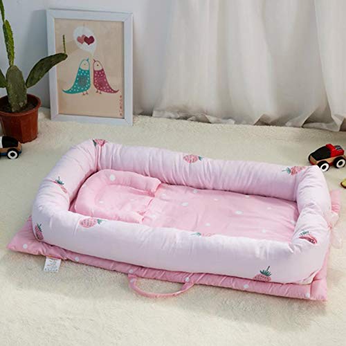 Cxssxling Camas para Bebés Niños Pequeños Cunas Camas Infantiles Nido Bebé Portátil Muebles para Bebé Cuna de Viaje 90*50cm