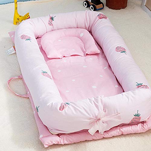 Cxssxling Camas para Bebés Niños Pequeños Cunas Camas Infantiles Nido Bebé Portátil Muebles para Bebé Cuna de Viaje 90*50cm